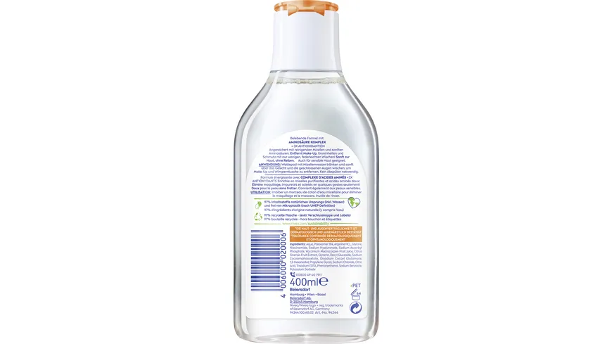 NIVEA Mizellenwasser Energy 400 ml