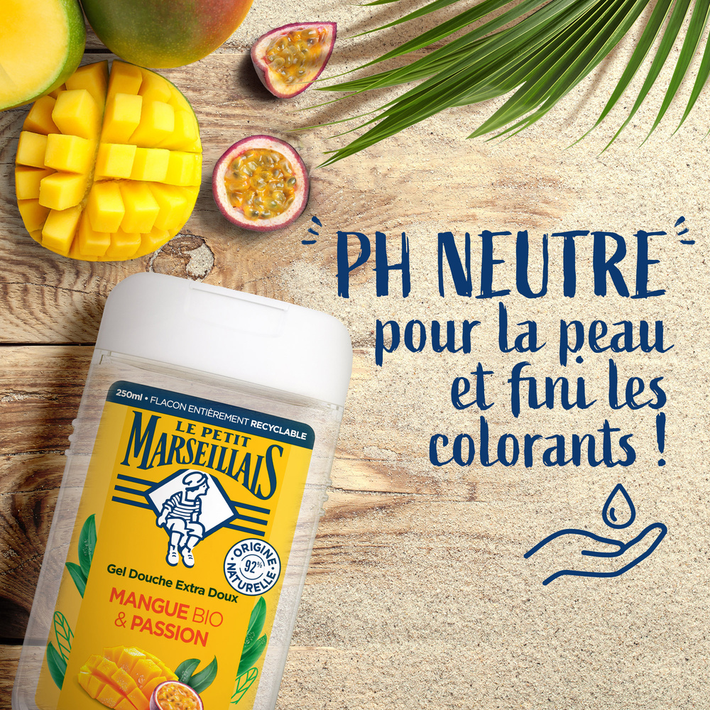 le petit marseillais LE PETIT MARSEILLAIS  DOUCHE EXTRA DOUXMANGUE BIO & PASSION 250 ML Gel Douche