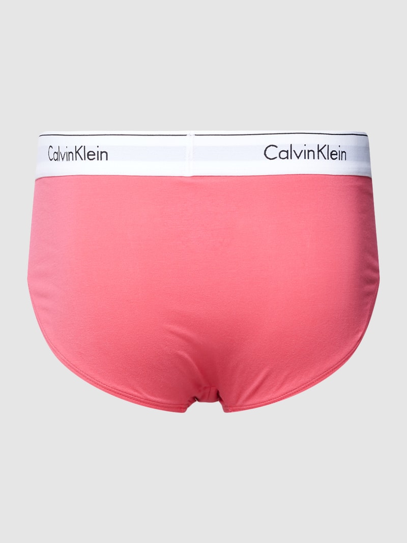 Slip mit elastischem Logo-Bund im 3er-Pack in pink