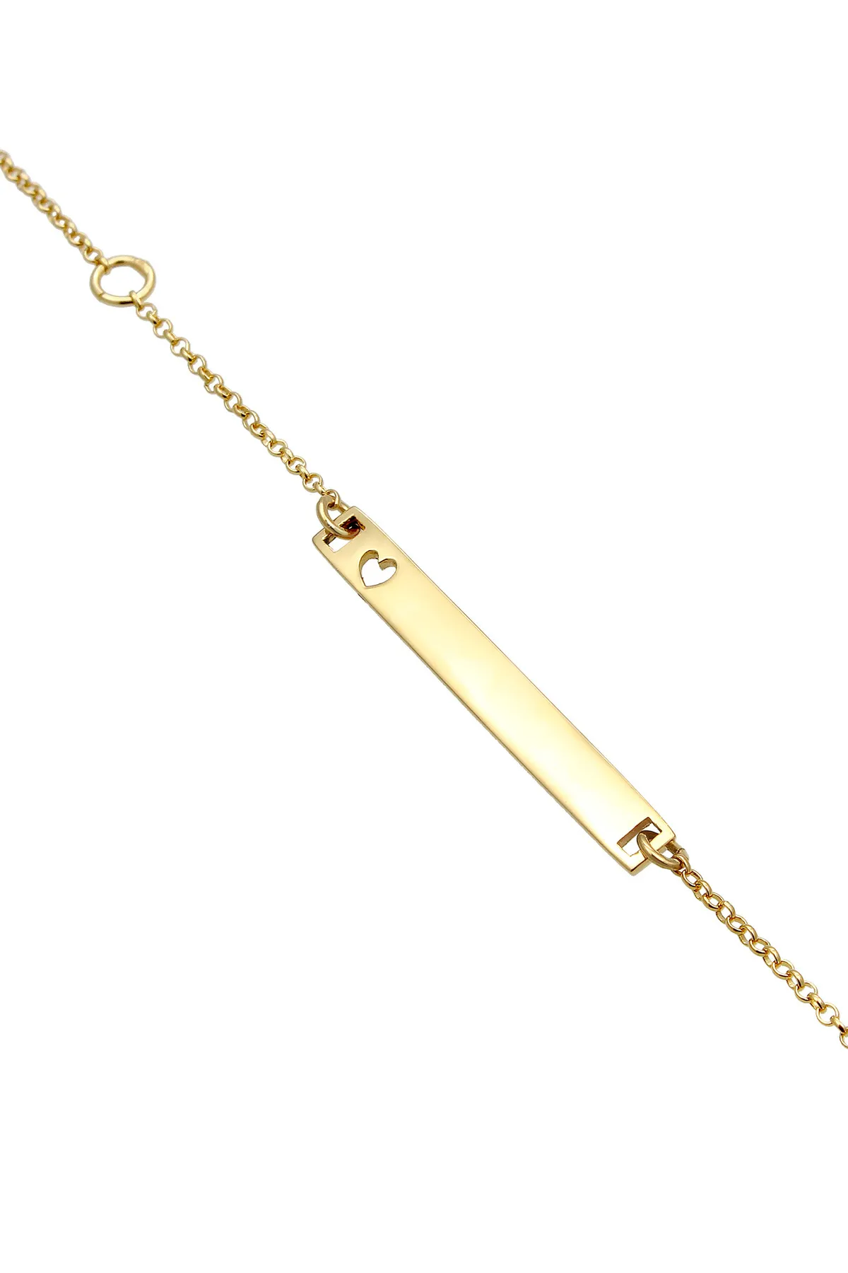 ELLI  Armband Kinder Herz Geburt Taufe Namensband 375 Gelbgold
