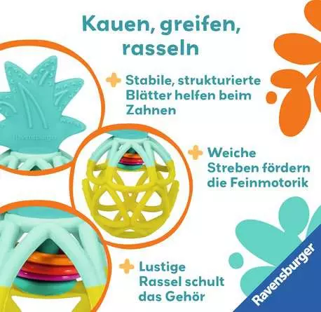 Play+ Rassel-Greifling: Ananas - Babyspielzeug ab 0 Monaten