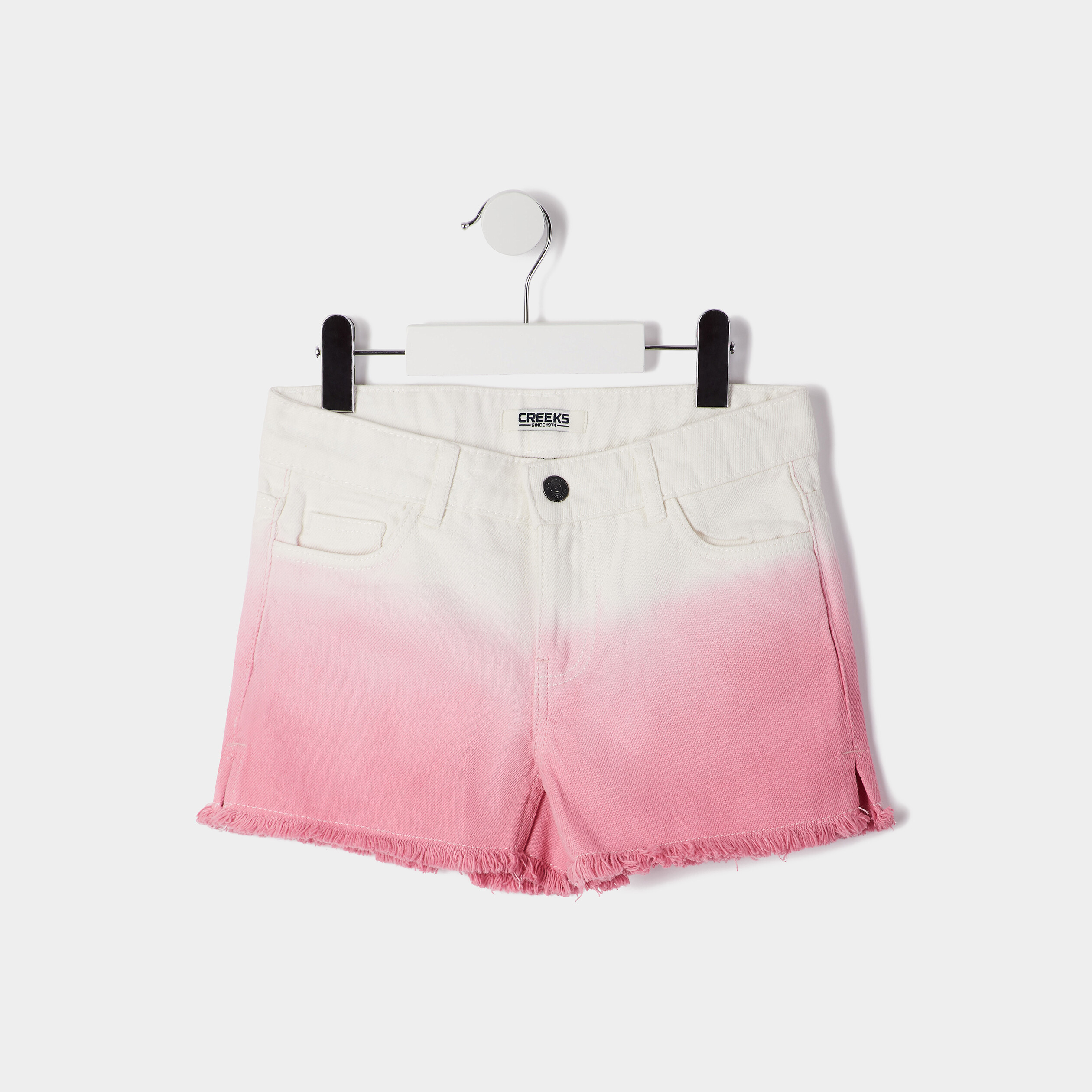 Short droit 5 poches Creeks rose fille | La Halle