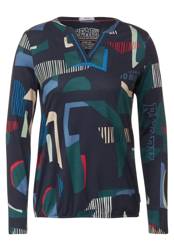 CECIL Langarmshirt mit Grafikprint