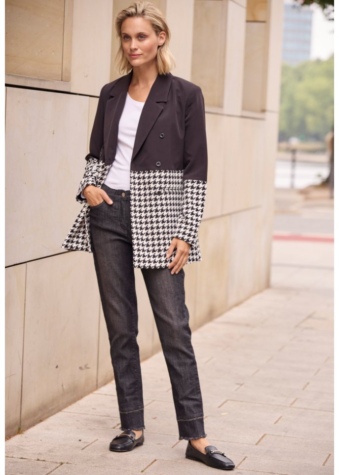 7/8-Sretchjeans mit Glitzer