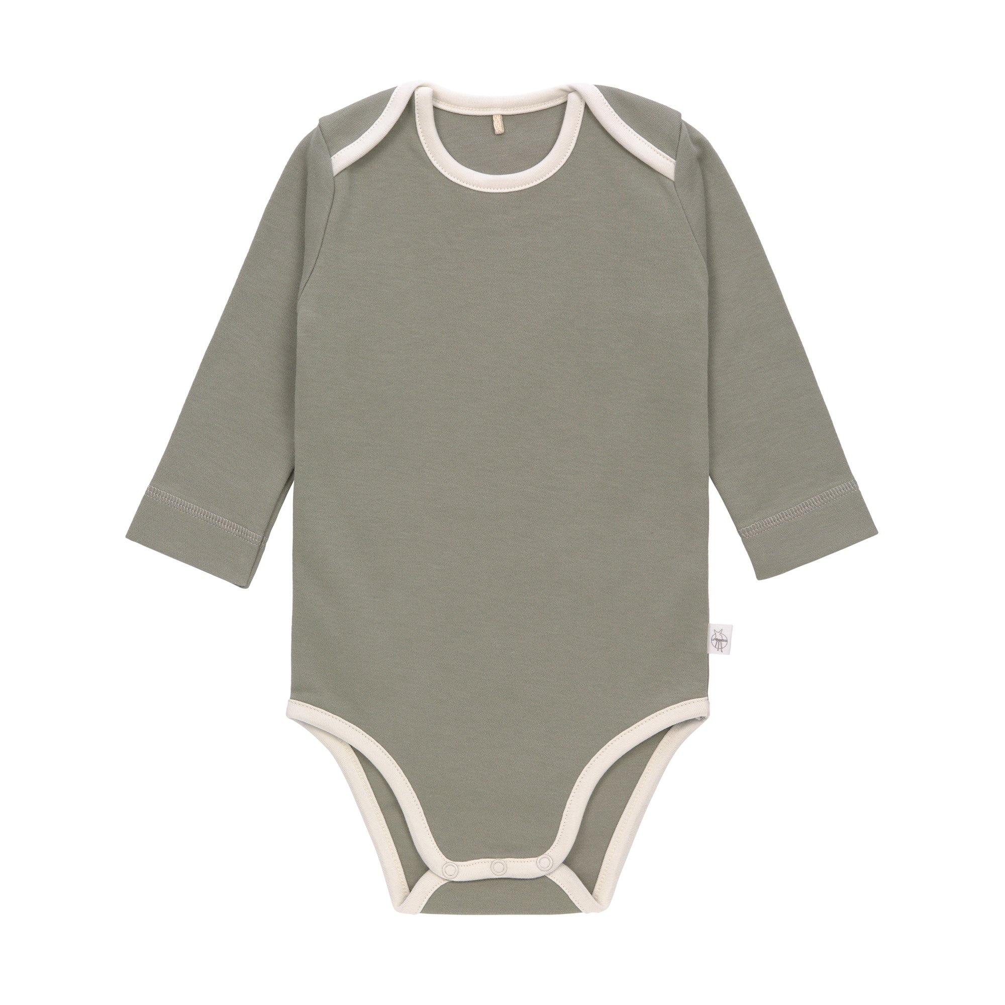Baby Body (2er Set) langarm - Bio Baumwolle, Rosa Oliv