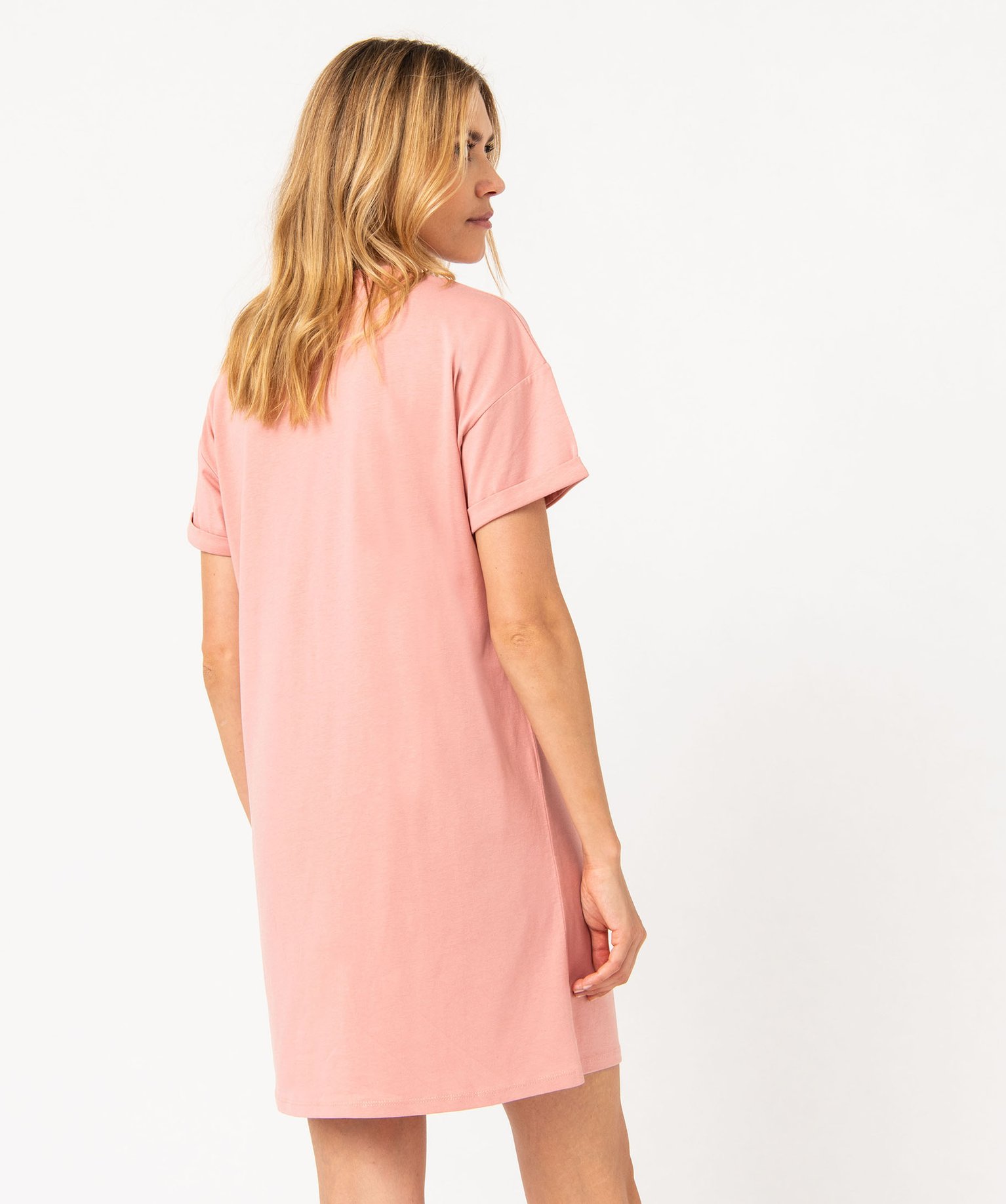 Chemise de nuit à manches courtes motif Stitch femme - DS rose | GEMO