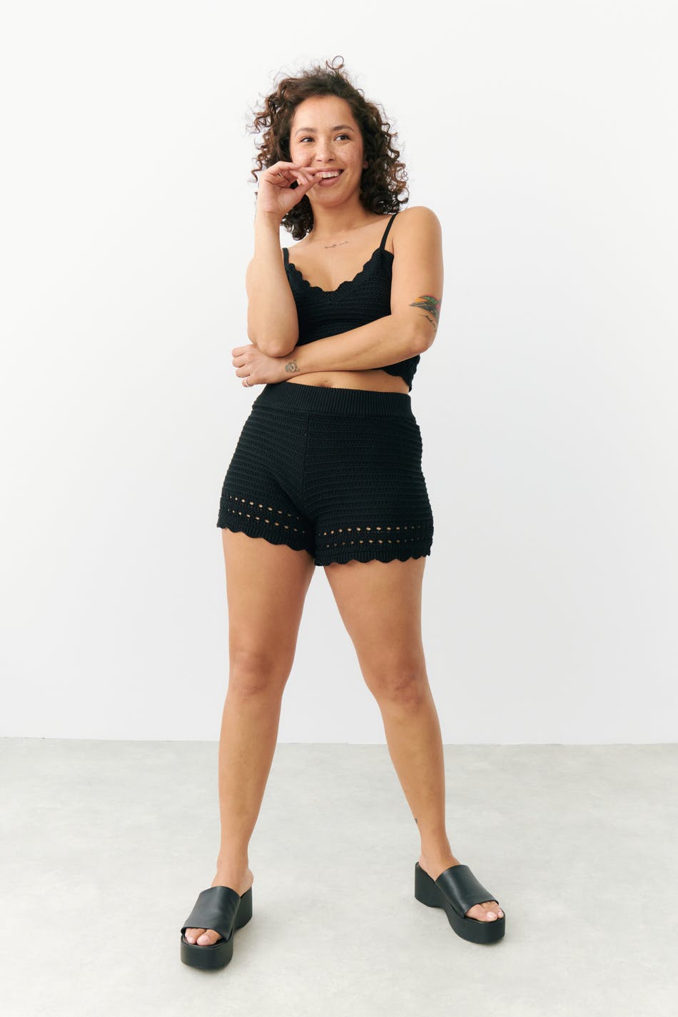 Knitted shorts