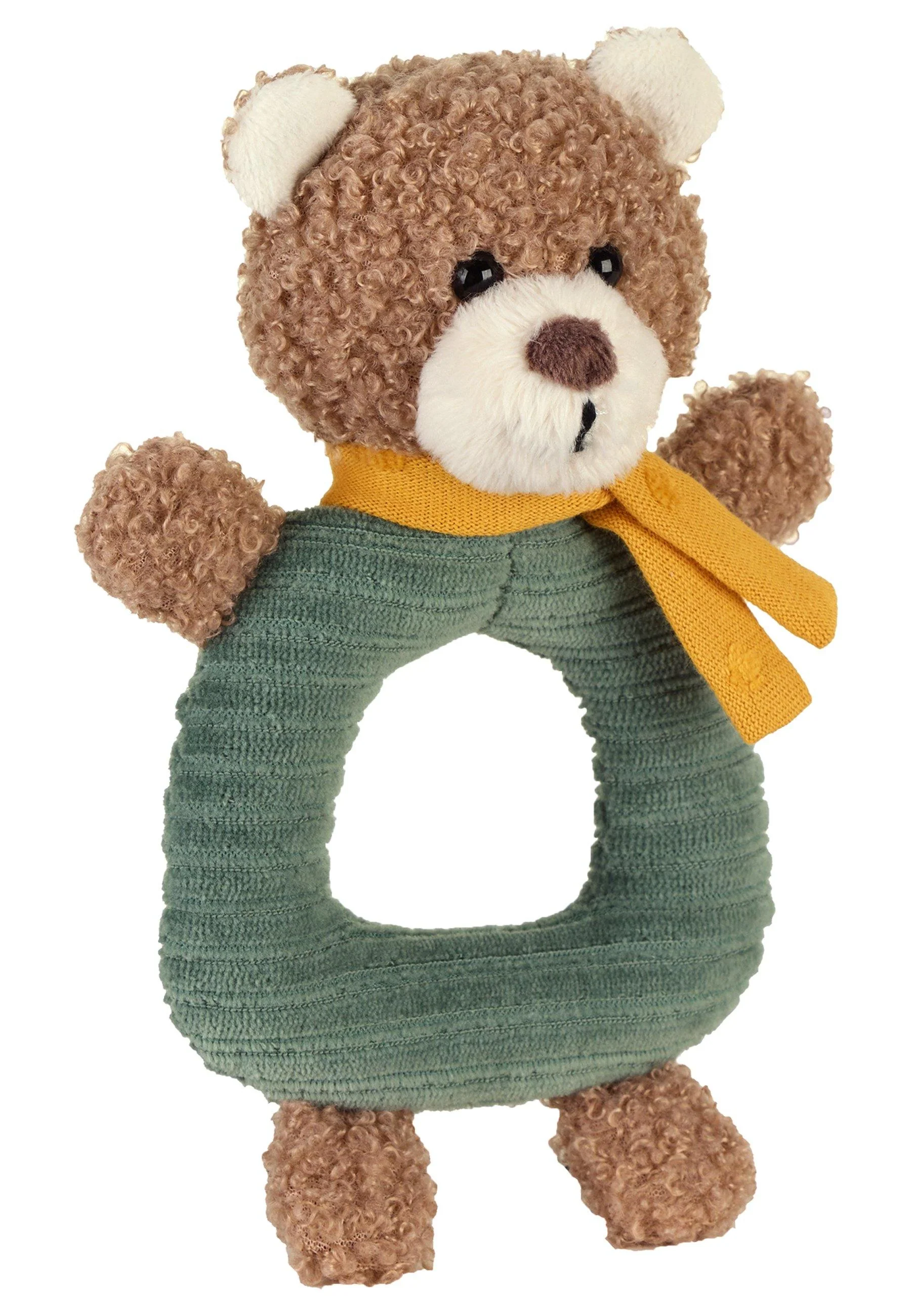 Greifling Bär Ben in Dunkelgrün und Braun, 17 cm