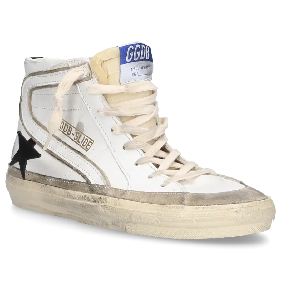 Golden Goose - Sneaker high SLIDE EDGE ARROUND Kalbsleder - weiß