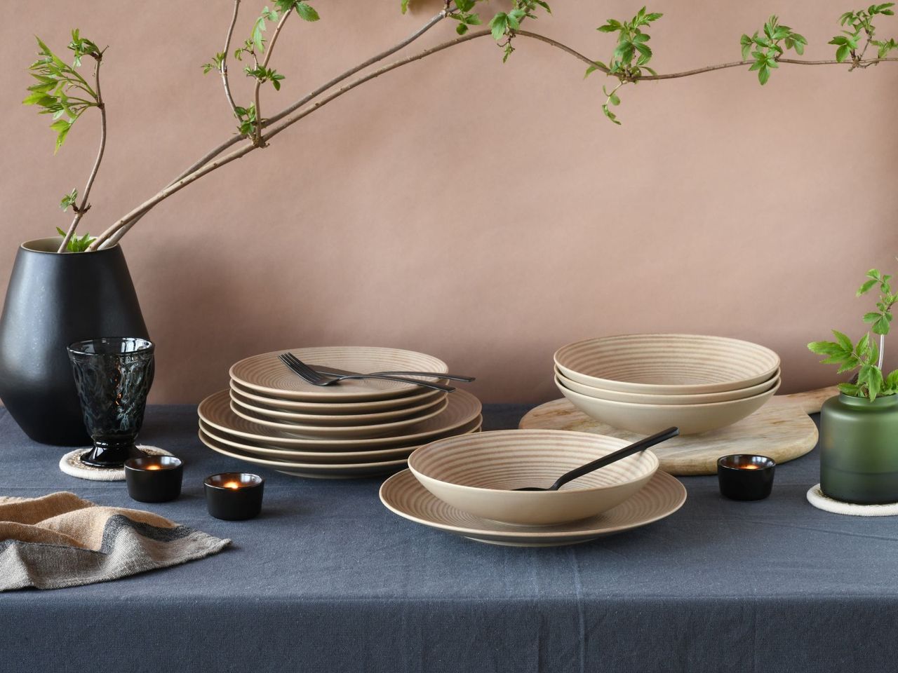 CreaTable Catania sand, Tellerset 12-tlg
