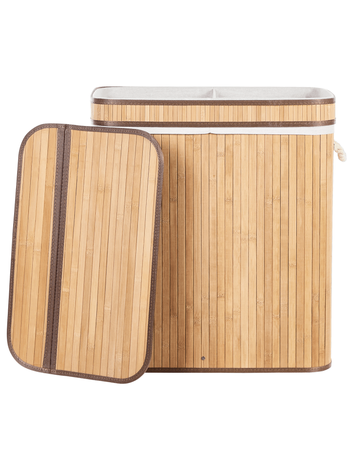 Beliani Wäschekörbe KALTHOTA in Heller Holzfarbton - (W) 52 x (H) 60 x (L) 34 cm günstig kaufen onesize