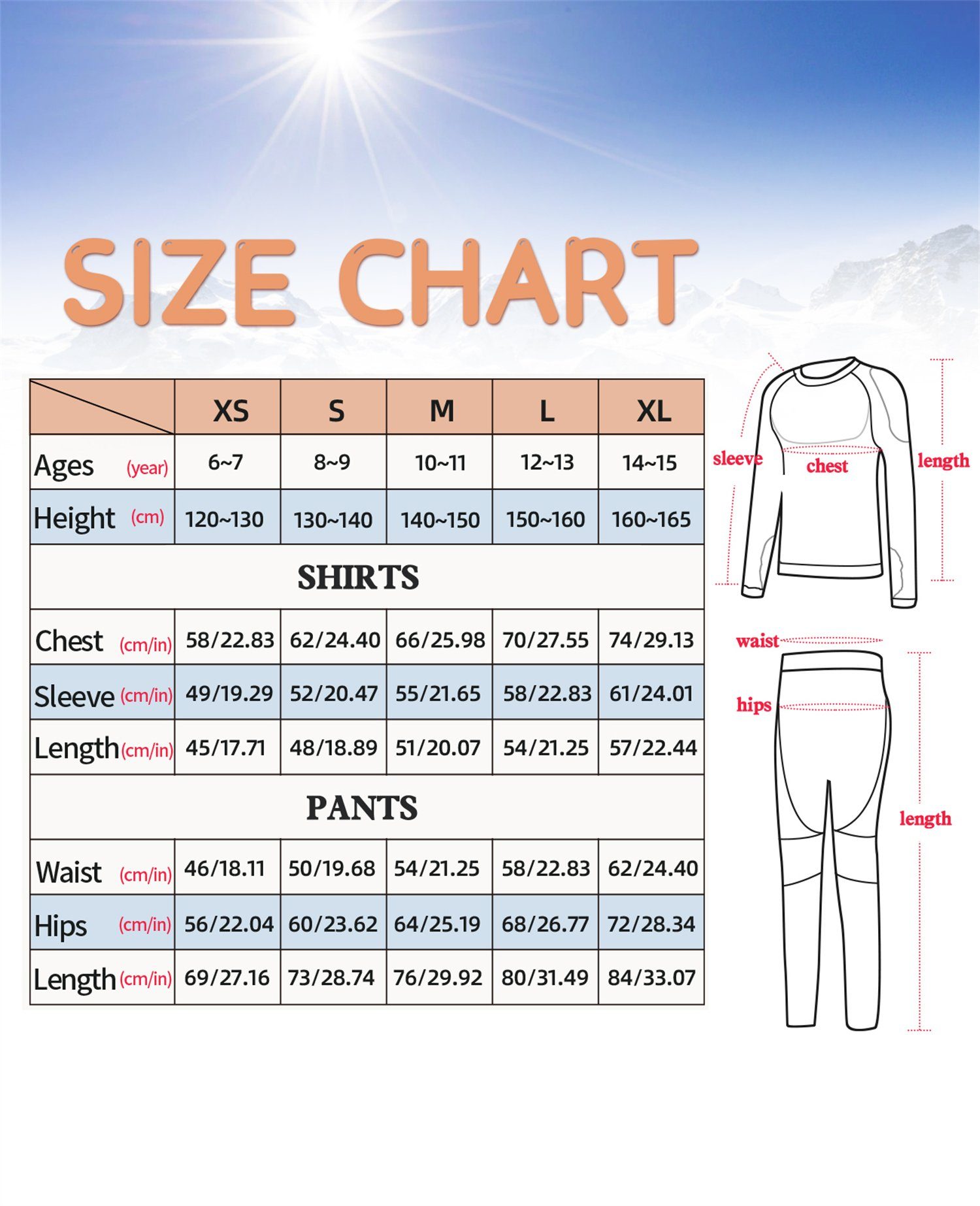 MEETYOO Thermounterhemd Kinder Thermo Unterwäsche Set (Sport Funktionswäsche Unterhemd + Unterhose, Fleece Skiunterwäsche) Wandern, Snowboarden, Radfahren, Laufen und Skifahren