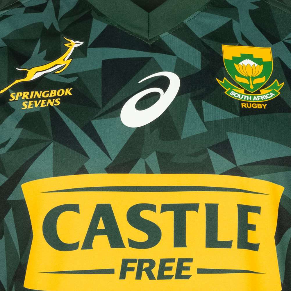 Südafrika Springboks ASICS Rugby SEVENS 7S Herren Heim Trikot 2111A259-300