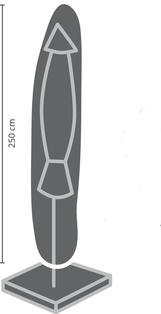 BEST Profi-Schutzhülle für Schirme bis 450cm Ø hellgrau