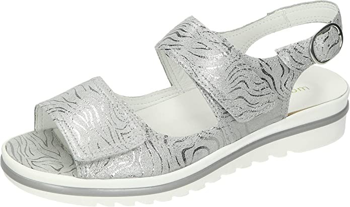 WALDLÄUFER Komfort Sandalen grau Sandalette