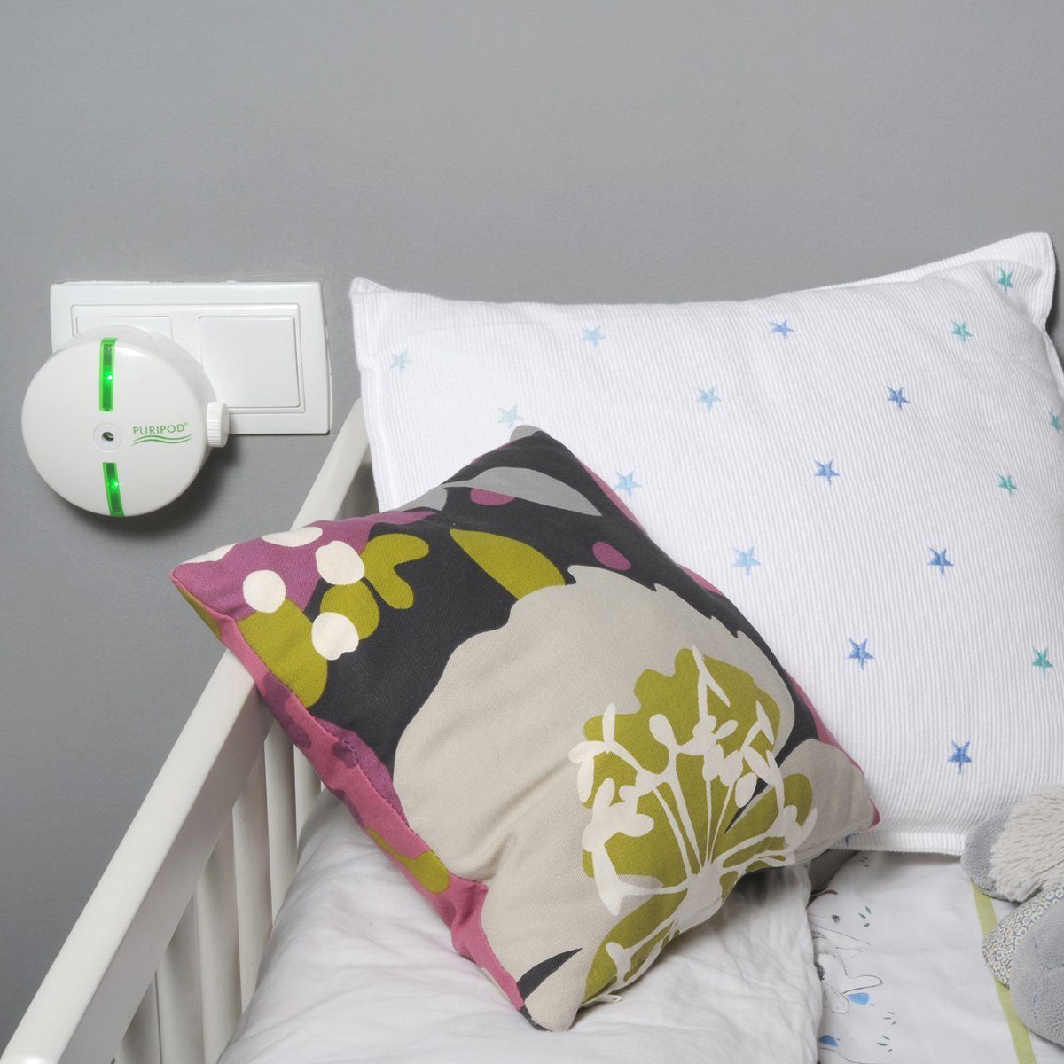 Best Direct® Luftreiniger PURIPOD® lautloser Ionen Luftreiniger, für 10 m² Räume, Keine Instandhaltung! Hilft gegen Haustiergeruch und Zigarettengeruch