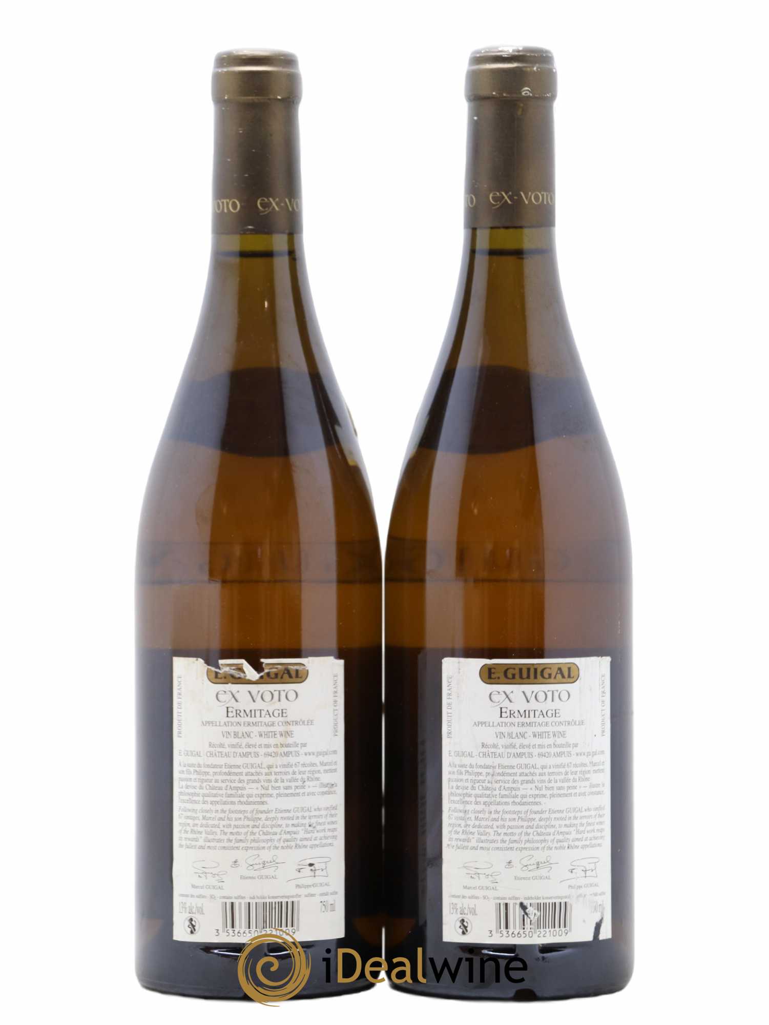 Ermitage Ex Voto Guigal  2005 - Lot de 2 Bouteilles