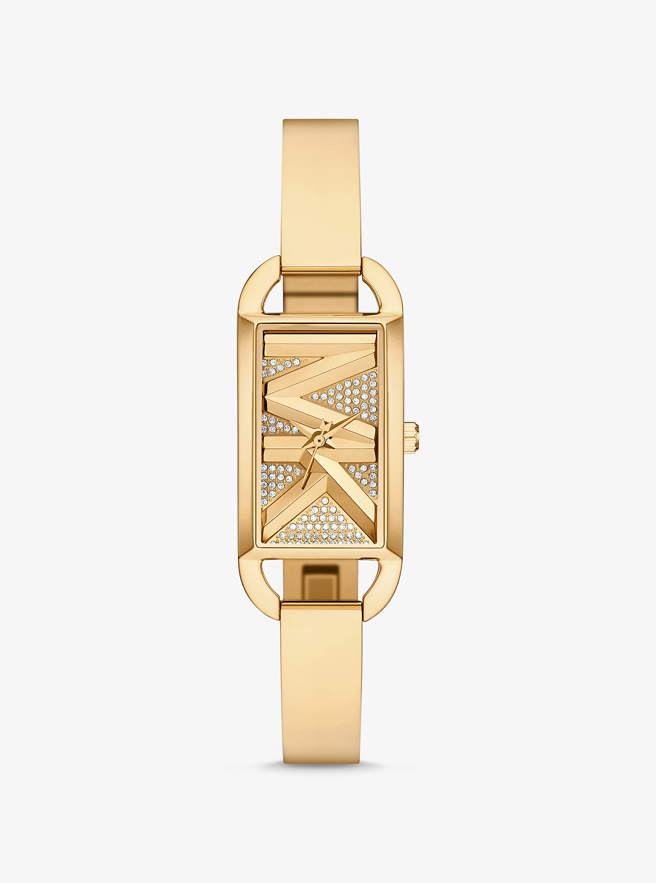 Mini Empire Pavé Gold-Tone Bangle Watch - GOLD