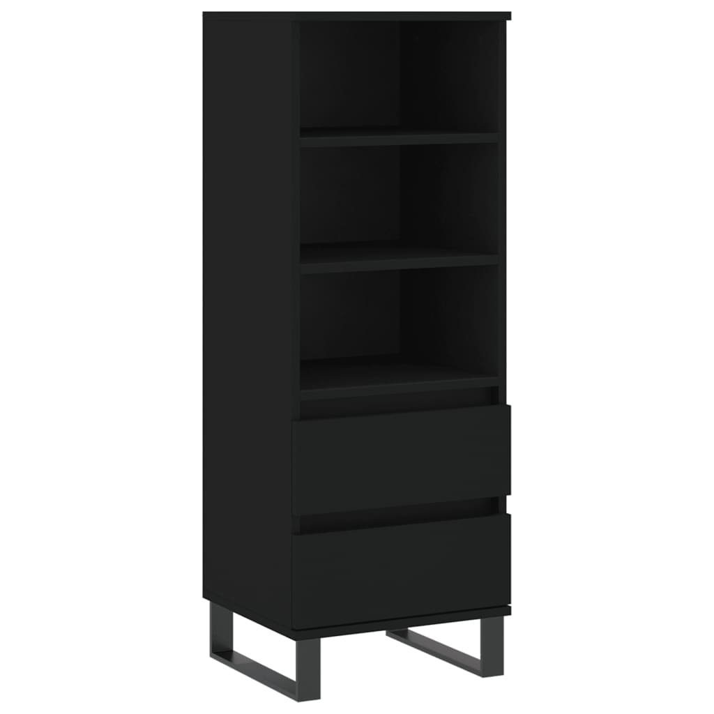 vidaXL Sideboard Highboard Schwarz 40x36x110 cm Holzwerkstoff (1 St)