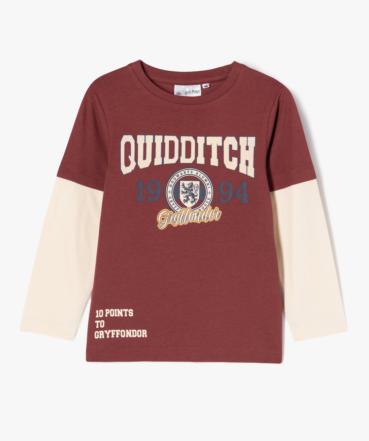 Tee-shirt droit effet 2-en-1 Garçon - Harry Potter rouge fonce | GEMO