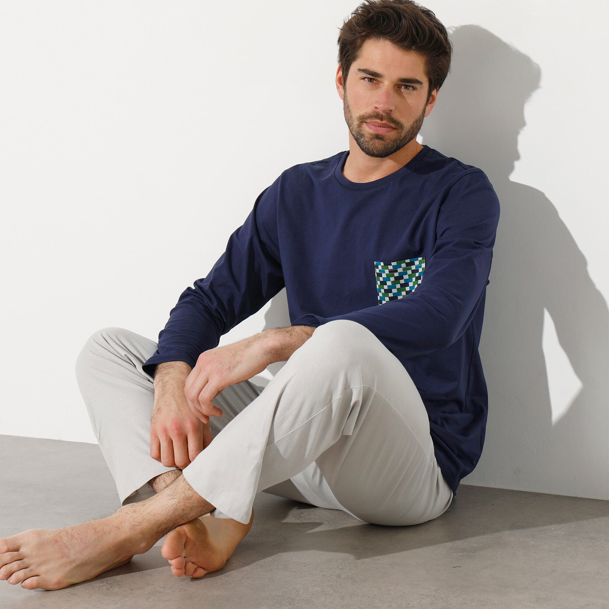Pantalon pyjama gris
