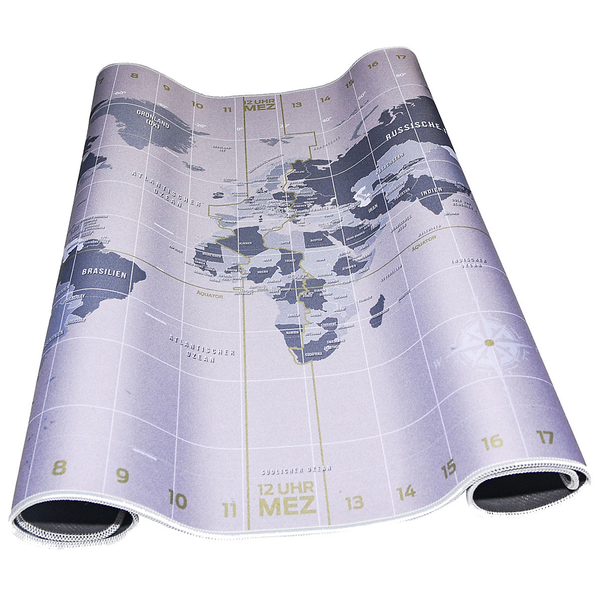 Schreibtischunterlage 90x60cm - Tischunterlage im Weltkarte Design mit deutschen Layout