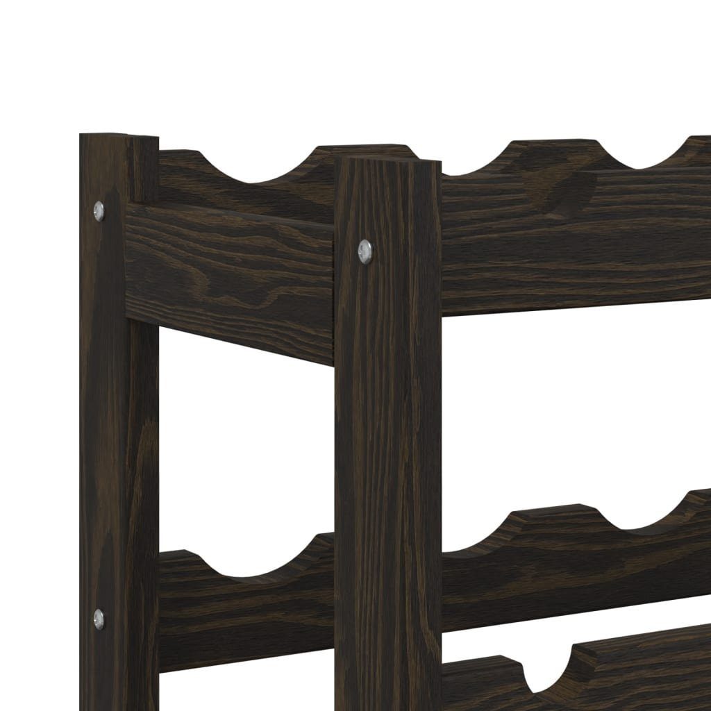 vidaXL Weinregal Weinregal für 20 Flaschen Schwarz Massivholz Kiefer