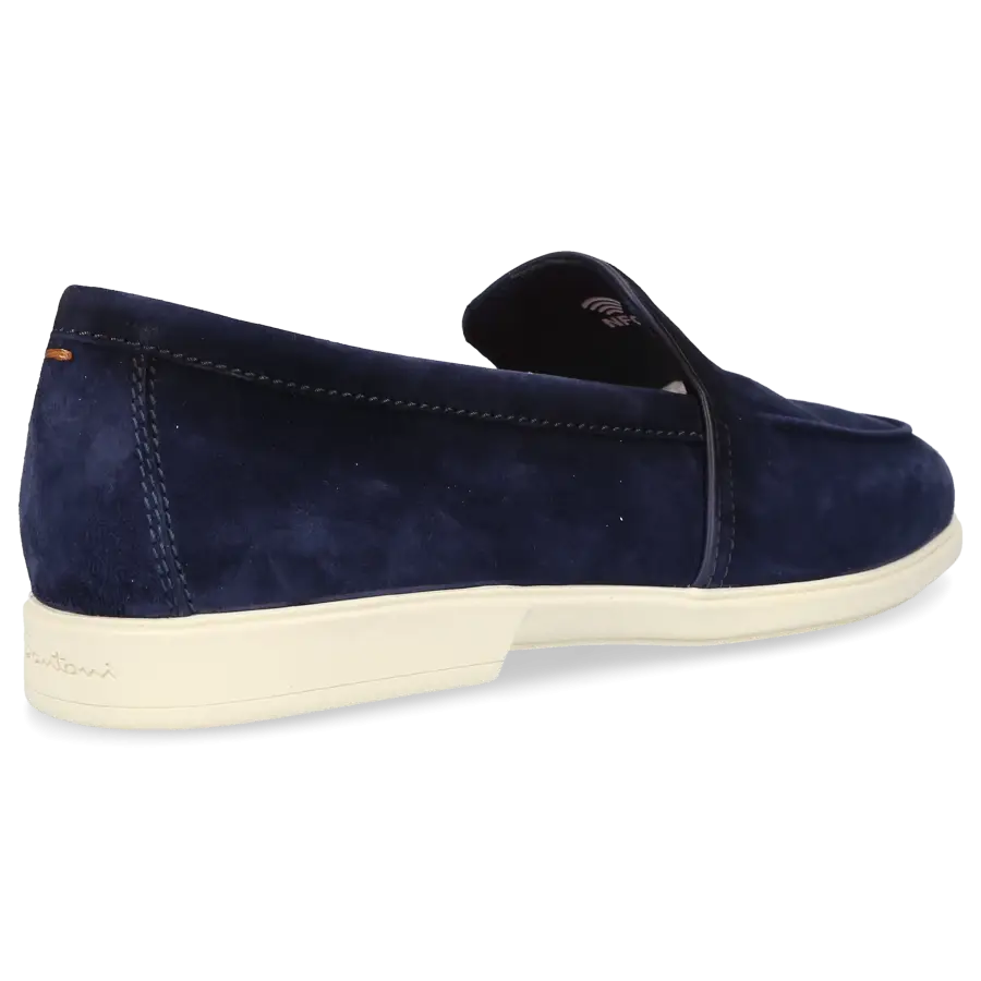 Santoni - Loafer 18829 Veloursleder - blau