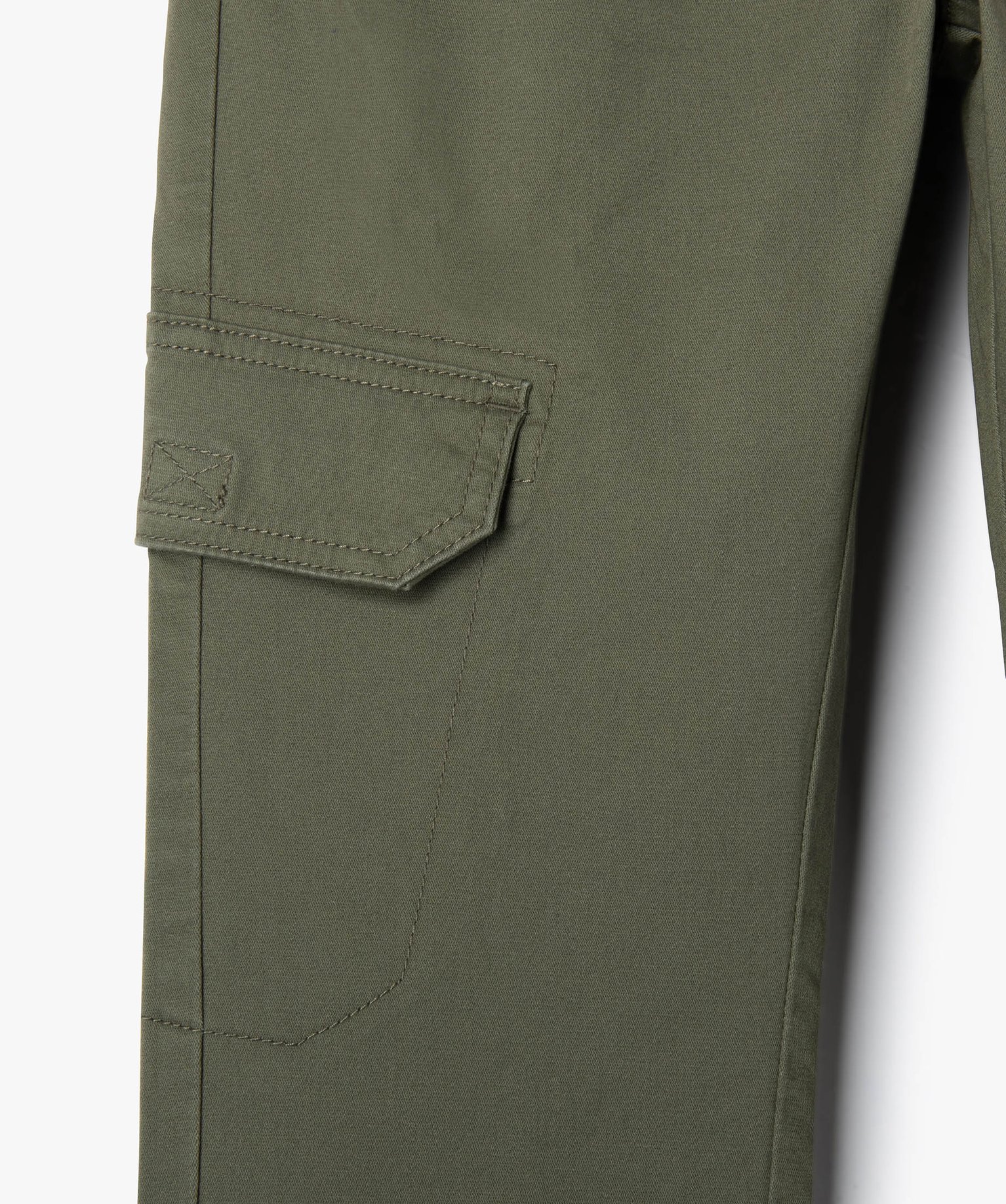 Pantalon en toile coupe jogger Garçon kaki | GEMO
