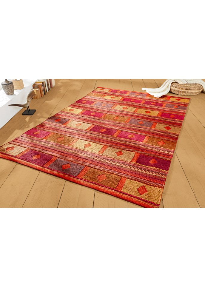 Kelim-Teppich in warmen Farben