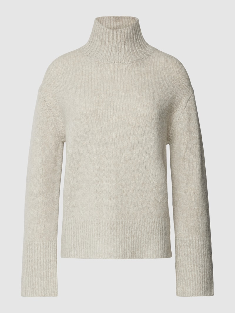 Strickpullover mit Turtleneck in stein