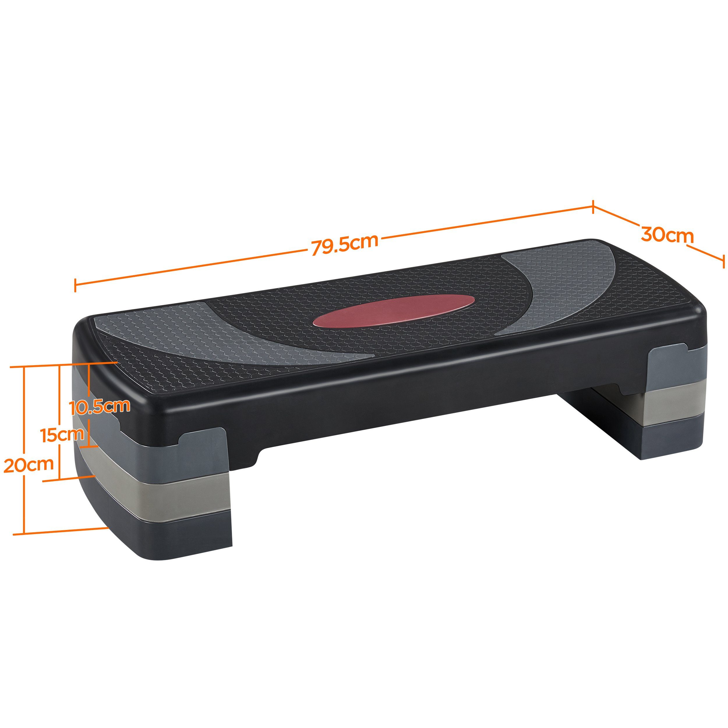 Yaheetech Stepper, mit 3 Stufen 10 cm/15 cm/20 cm Anti-Rutsch