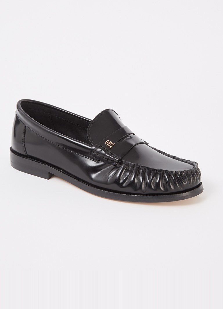 Mocasini din piele abrazivă Tommy Hilfiger