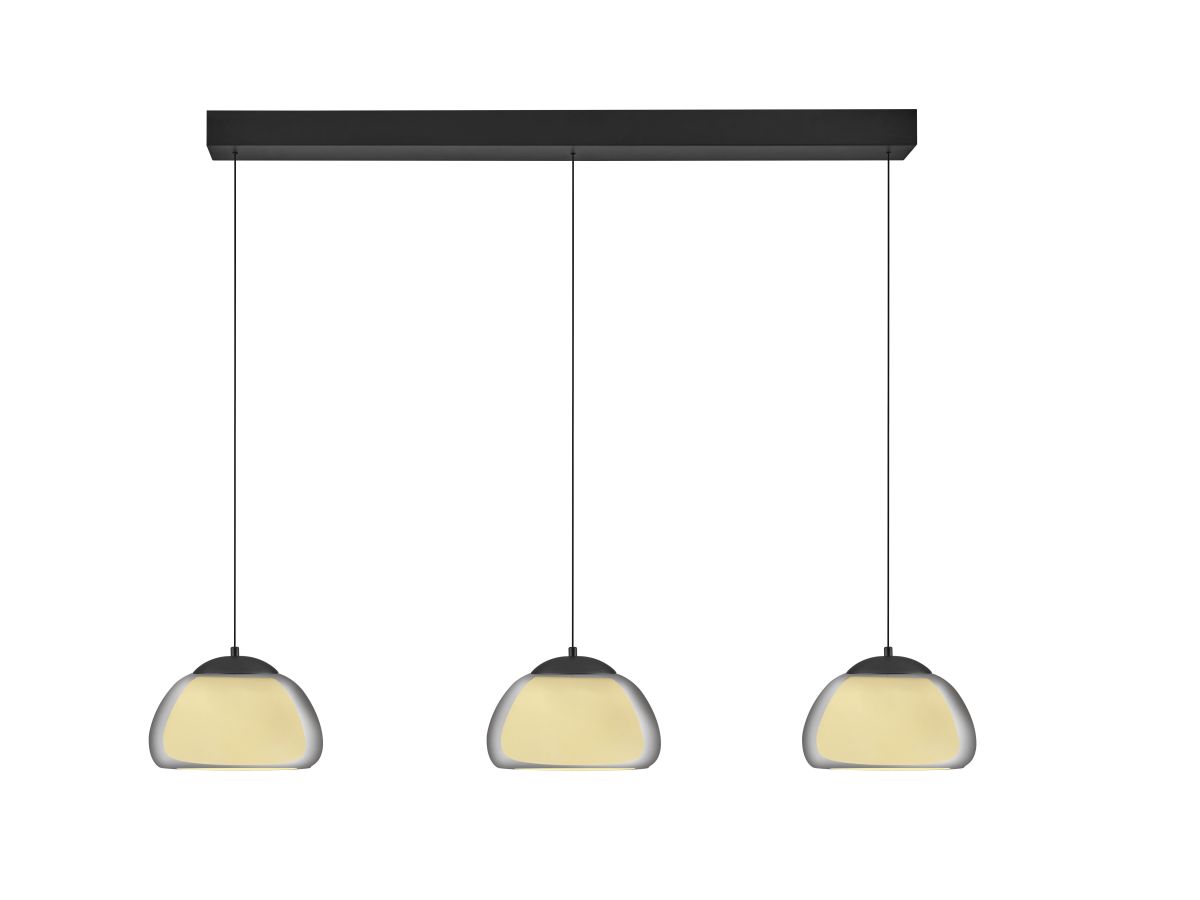 HELL 3-flg LED Pendelleuchte Luxxo
