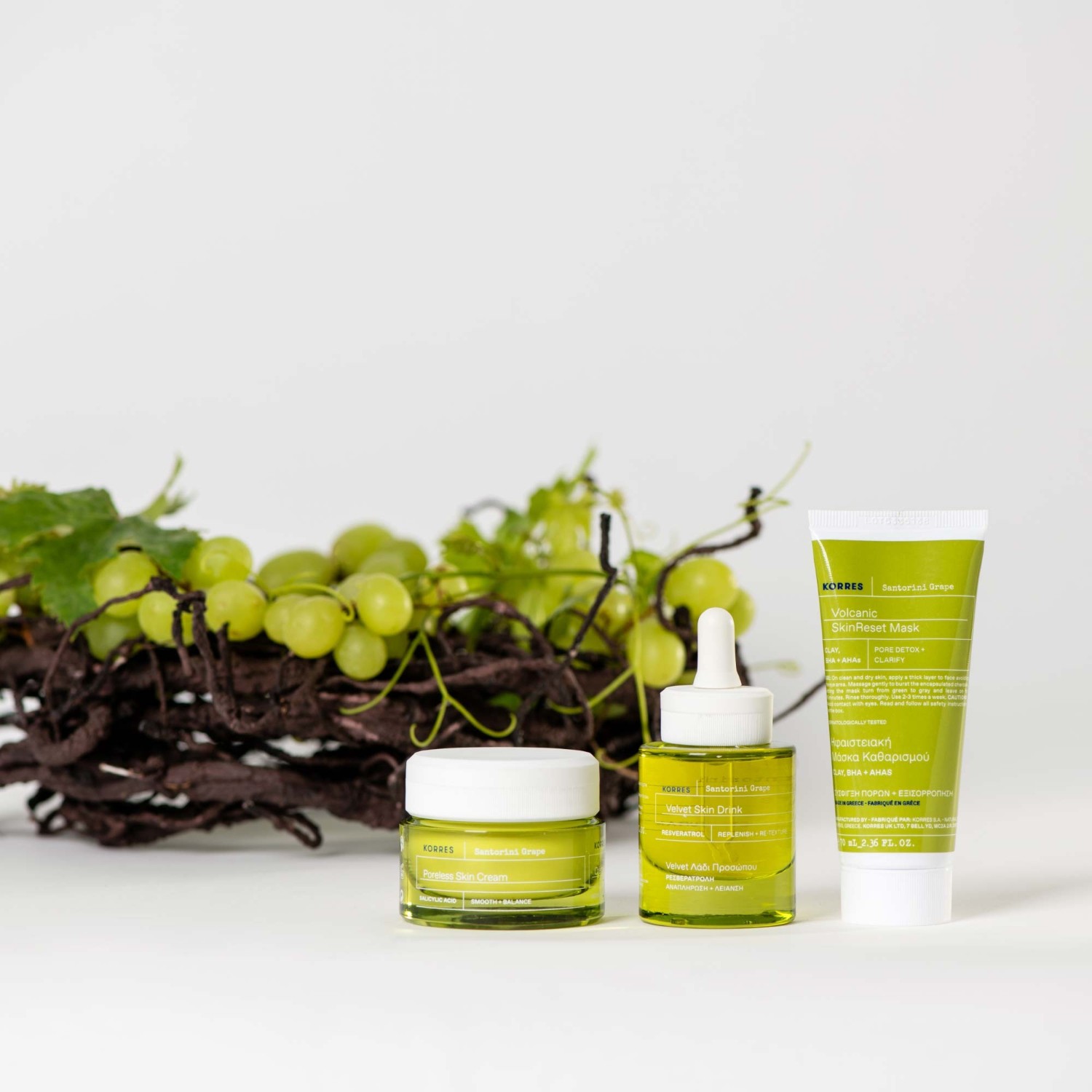 KORRES SANTORINI GRAPE Vulkanisk hudmaske
