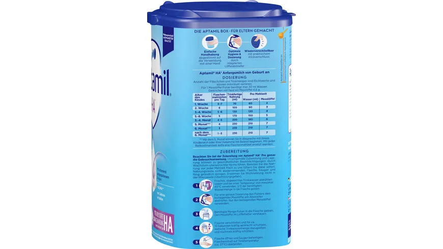 Aptamil HA Pre Hydrolysierte Anfangsnahrung 800 g