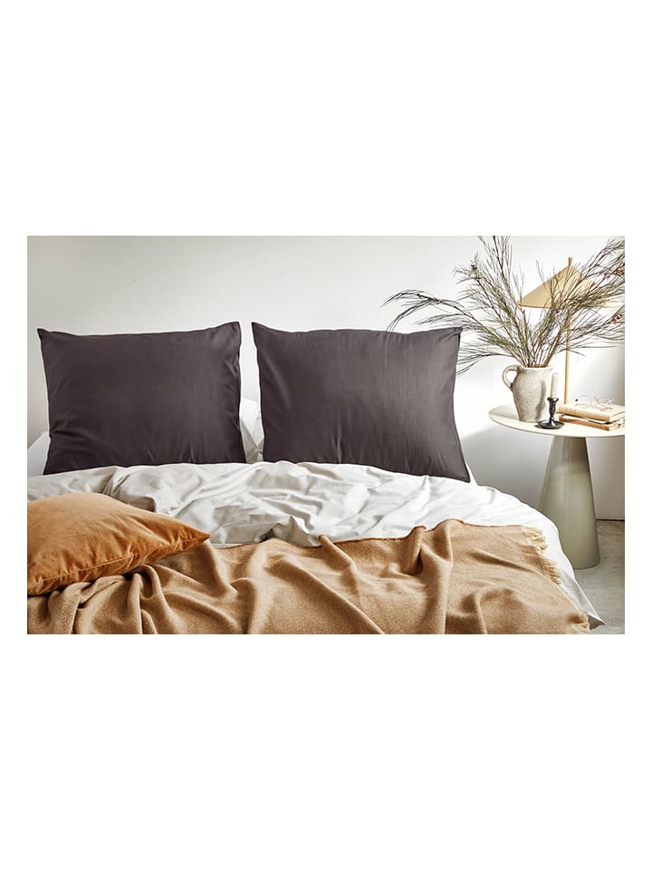 Walra 2er-Set: Kissenbezüge in Anthrazit günstig kaufen 80x80 cm