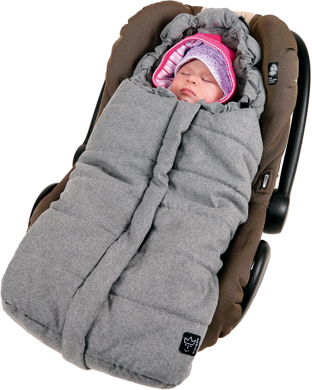 Thermo Fußsack ELLA für Babyschale und Kinderwagen , anthrazit melange