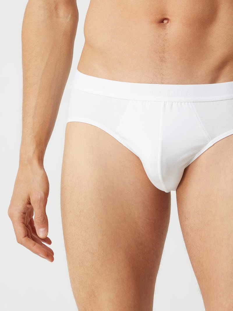 Slip aus Single Jersey im 3er-Pack Modell 'Natural Benefit' in weiß