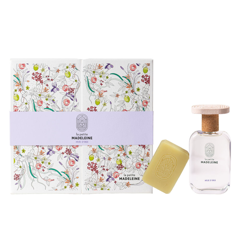 la petite madeleine Nue d'iris Coffret eau de parfum et savon