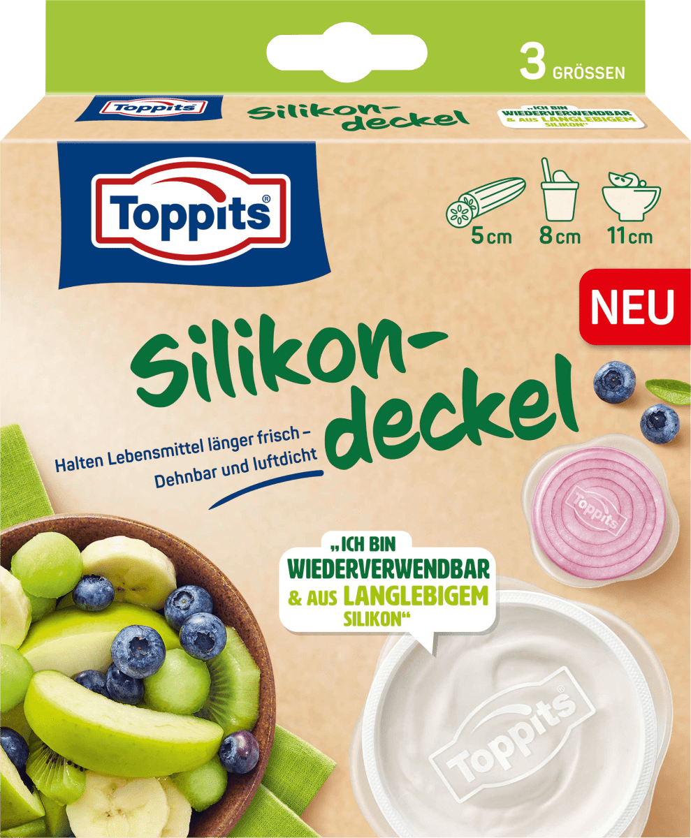 Frischhaltehauben Silikondeckel, 3 St
