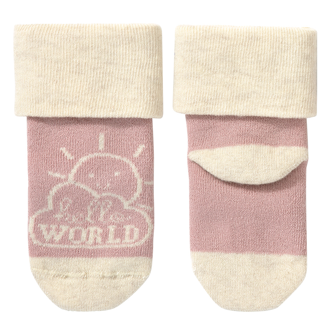 2 Paar Newborn Socken mit Umschlagbündchen