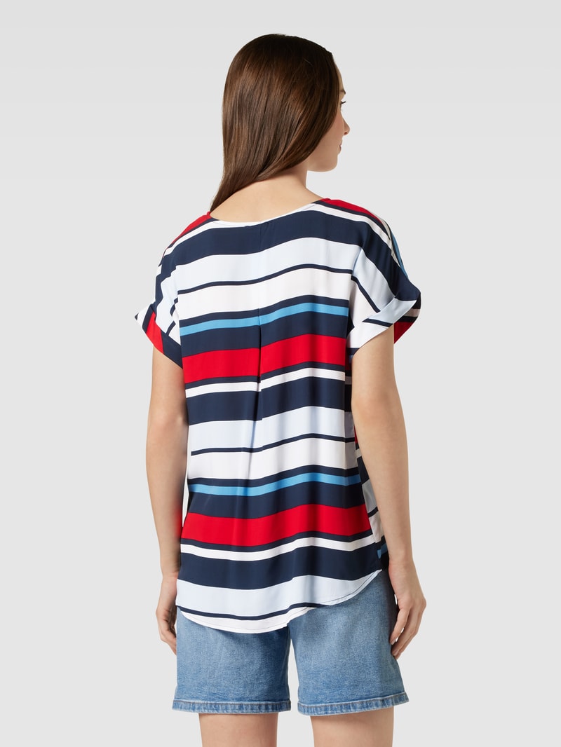 Blusenshirt mit Streifenmuster in dunkelblau