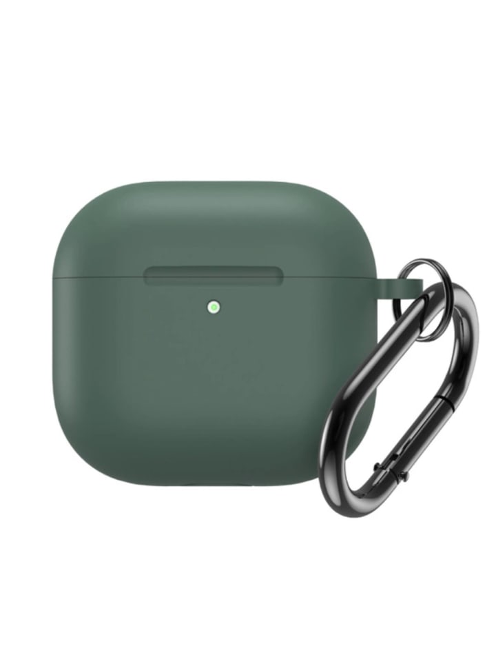 COFI 1453 Silikonhülle kompatibelAirpods 4Karabinerhaken Blau in Petrol günstig kaufen onesize