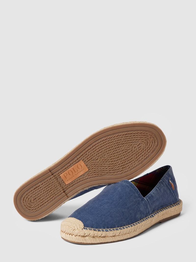 Espadrilles mit Label-Stitching Modell 'CEVIO' in hellblau