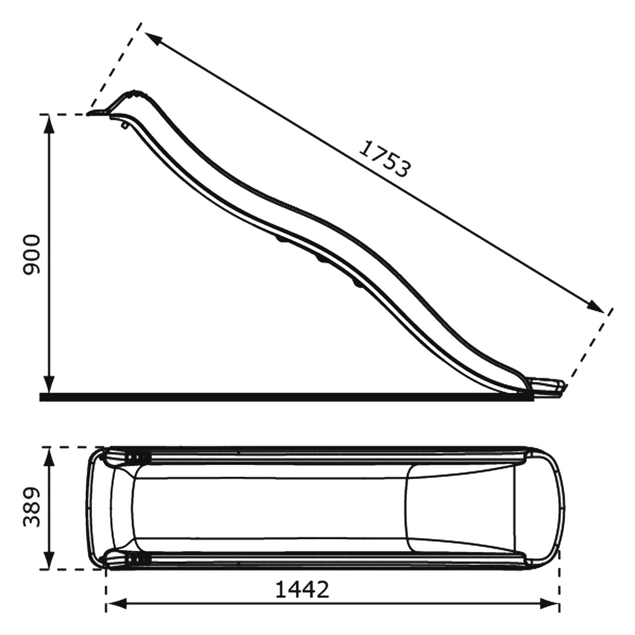 AXI Sky175 Rutsche mit Wasseranschluss Grün - 175 cm
