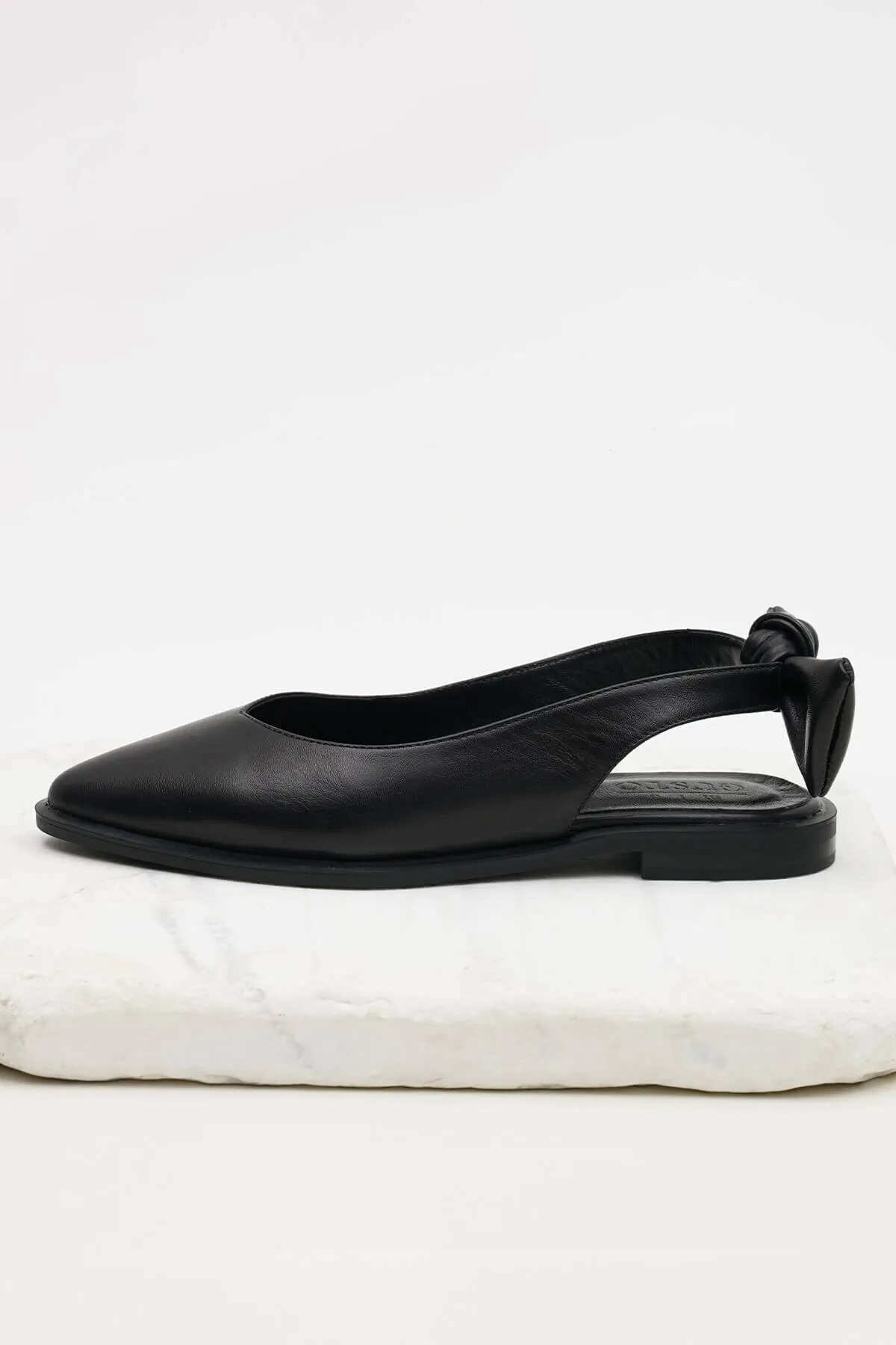 Mio Gusto  Bonny Daily Ballerina-Schuhe aus echtem Leder in Schwarz für Damen