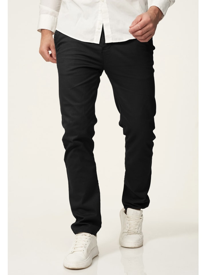 DAILY COTTON Chinohose - DCPROVO Chino Hose Elastische Jeans Stoffhose Slim-Fit in Schwarz günstig kaufen