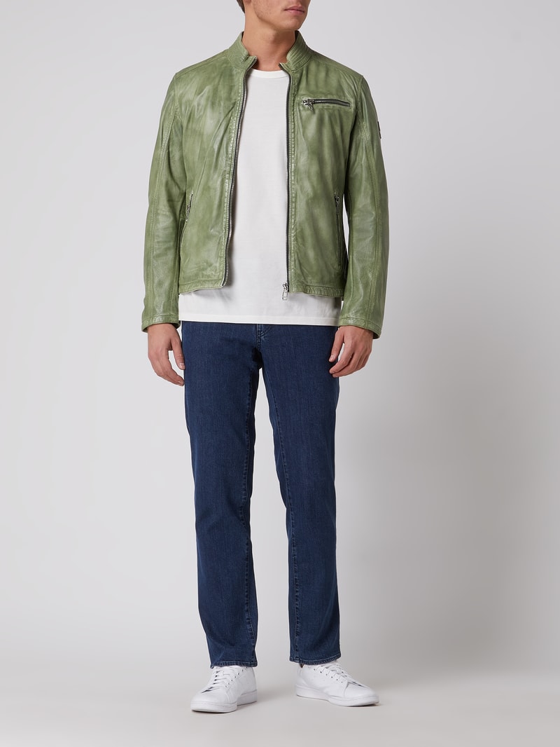 Straight Fit Jeans mit Stretch-Anteil Modell 'Cadiz' in blau