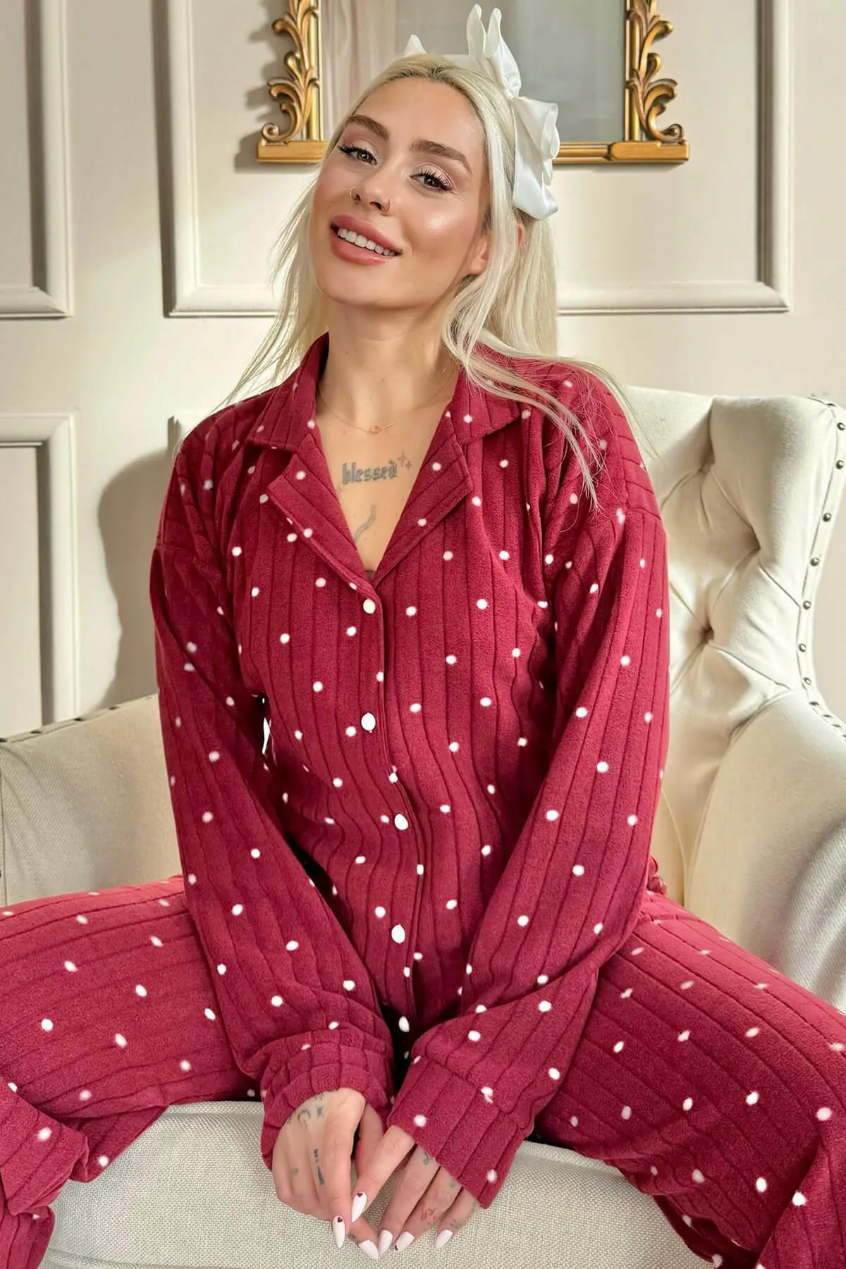 Pijamaevi  Pyjama set - Bordeaux - Print